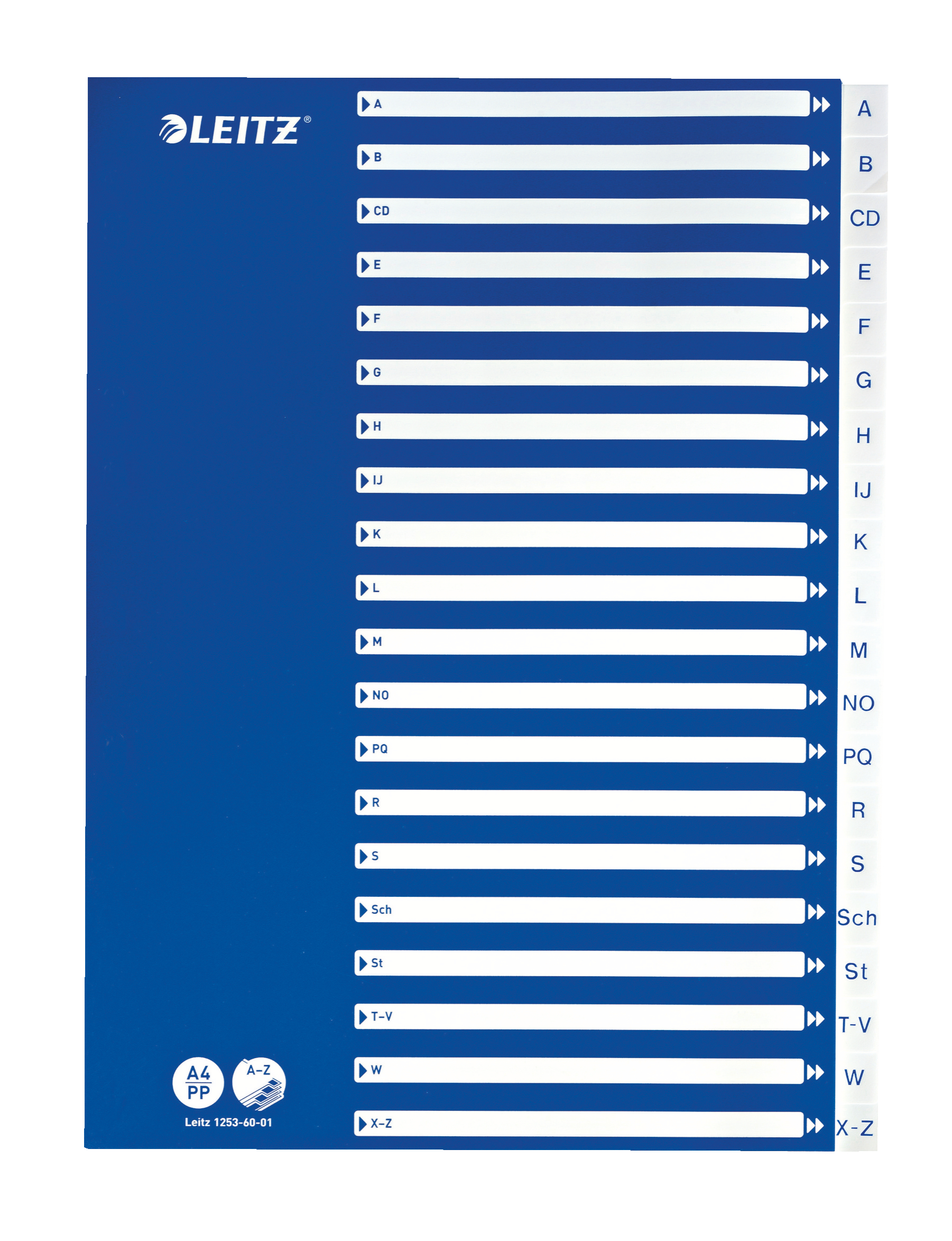 L:INDEX A-Z A4 PP WHITE