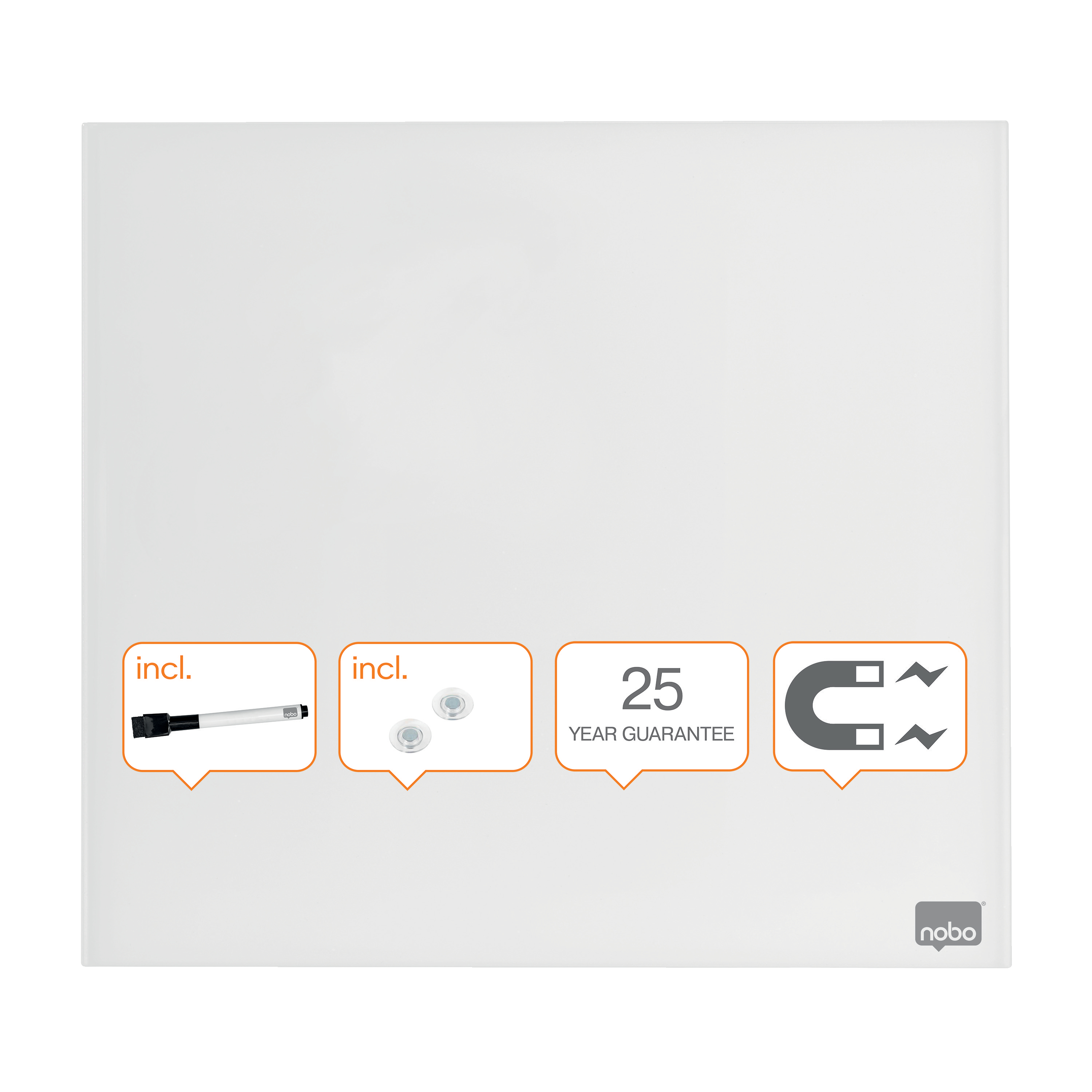 N:GLASSBOARD DIAMOND 450X450MM WHITE
