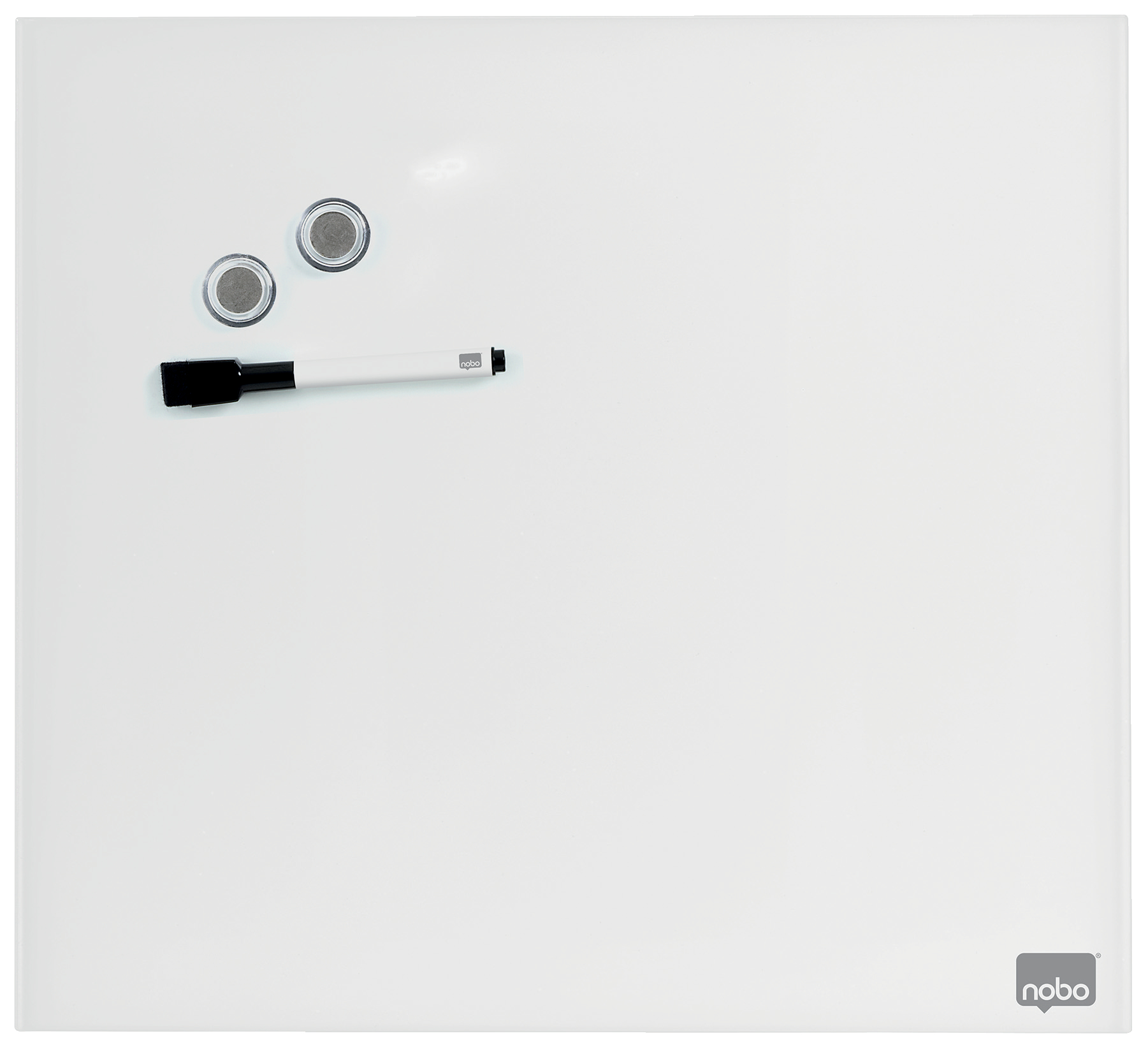Nobo Magnetic Glass Whiteboard Tile 300x300mm White