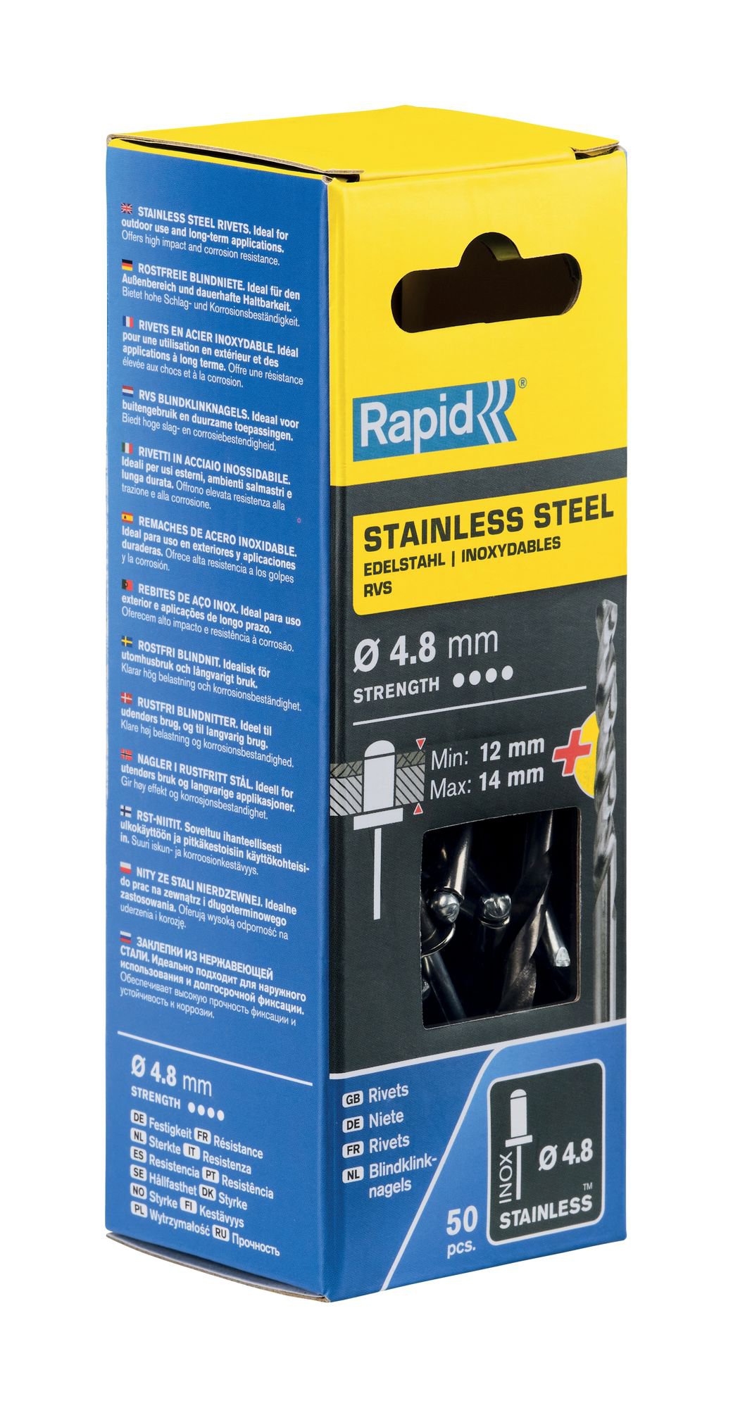 R:RIVETSÃ4.8X18MMSTAINLSTL(50)