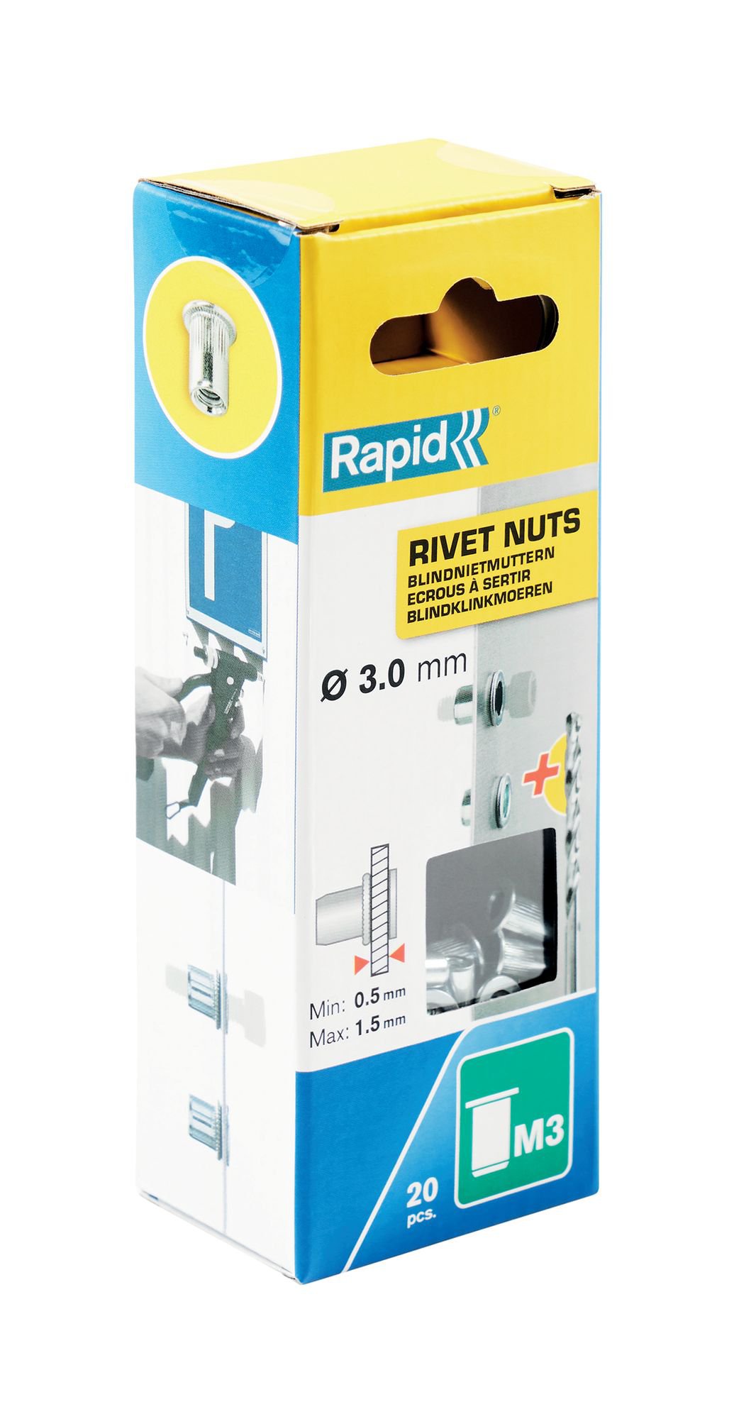 R:RIVET NUTS M3 20PCS BLISTER