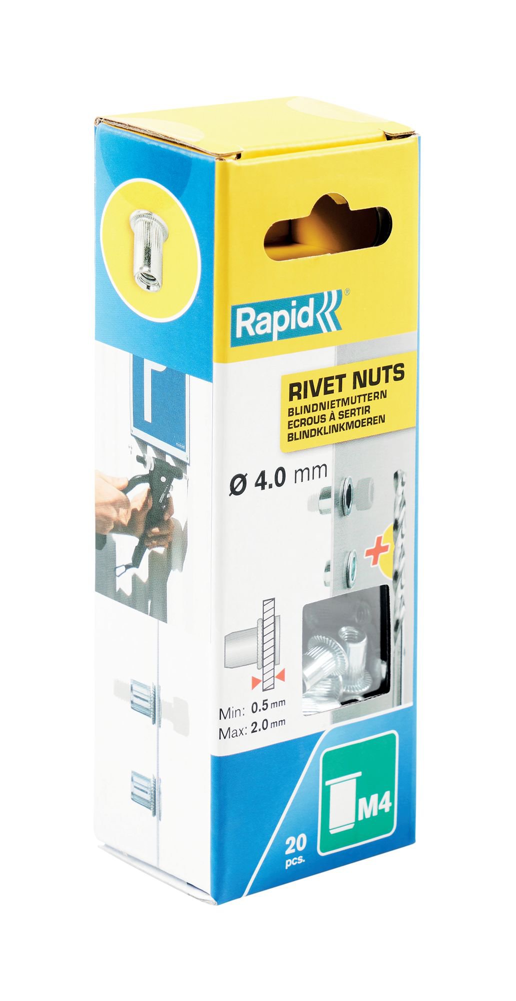 R:RIVET NUTS M4 20PCS BLISTER
