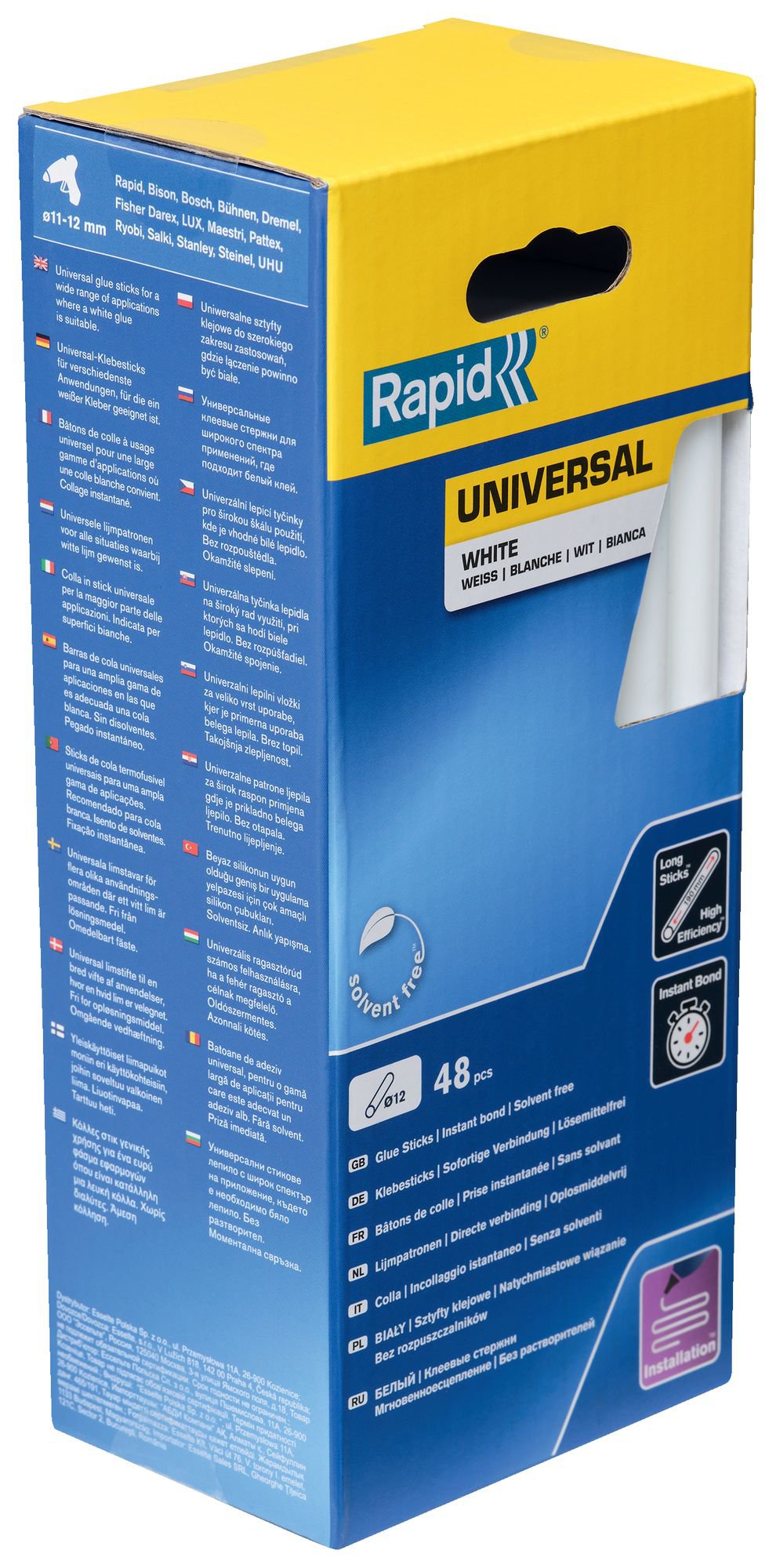 R:GLUE D12 UNIV. WHITE 48PCS 190MM
