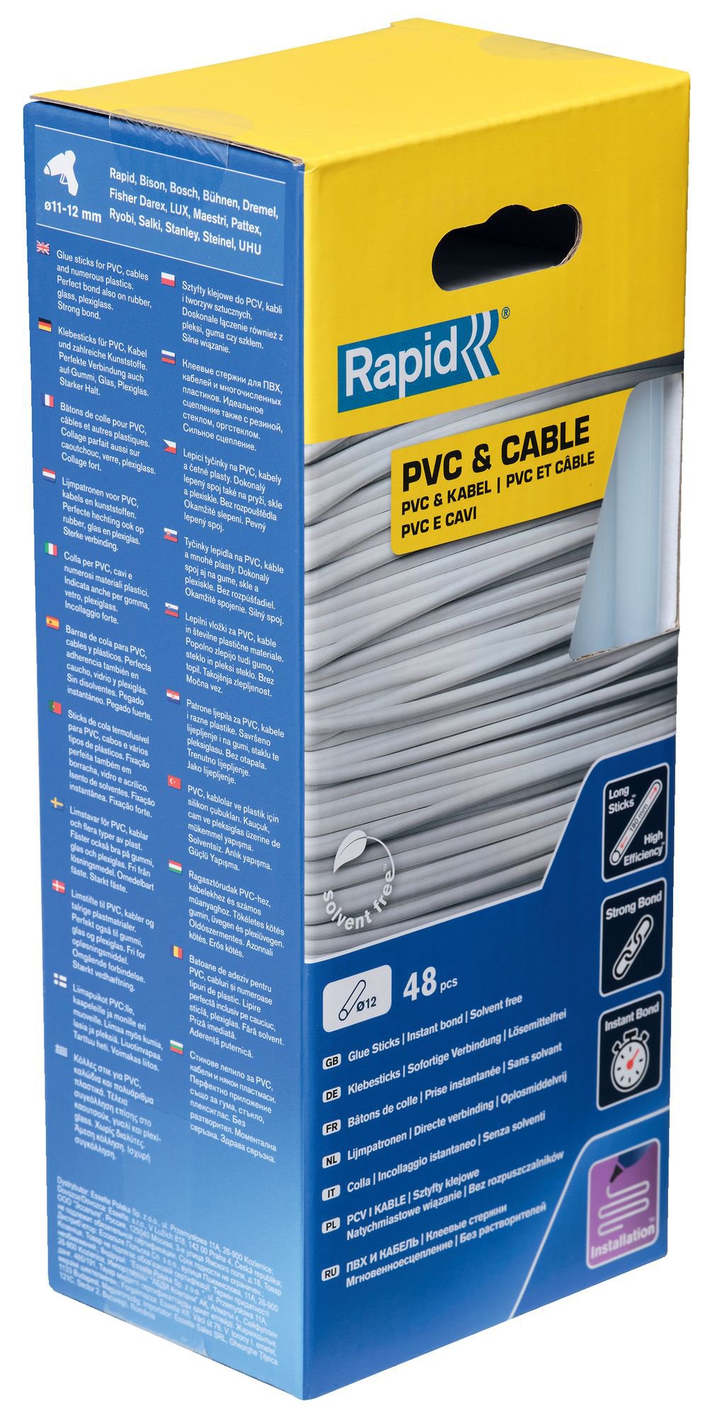 R:GLUE D12 PVC-CABLE-PLAST. 48PCS 190MM