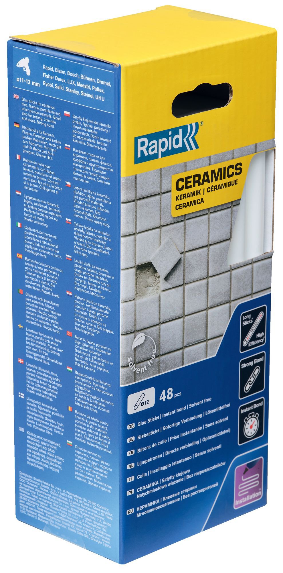 R:GLUE D12 CERAM.POROUS MAT. 48PCS 190MM
