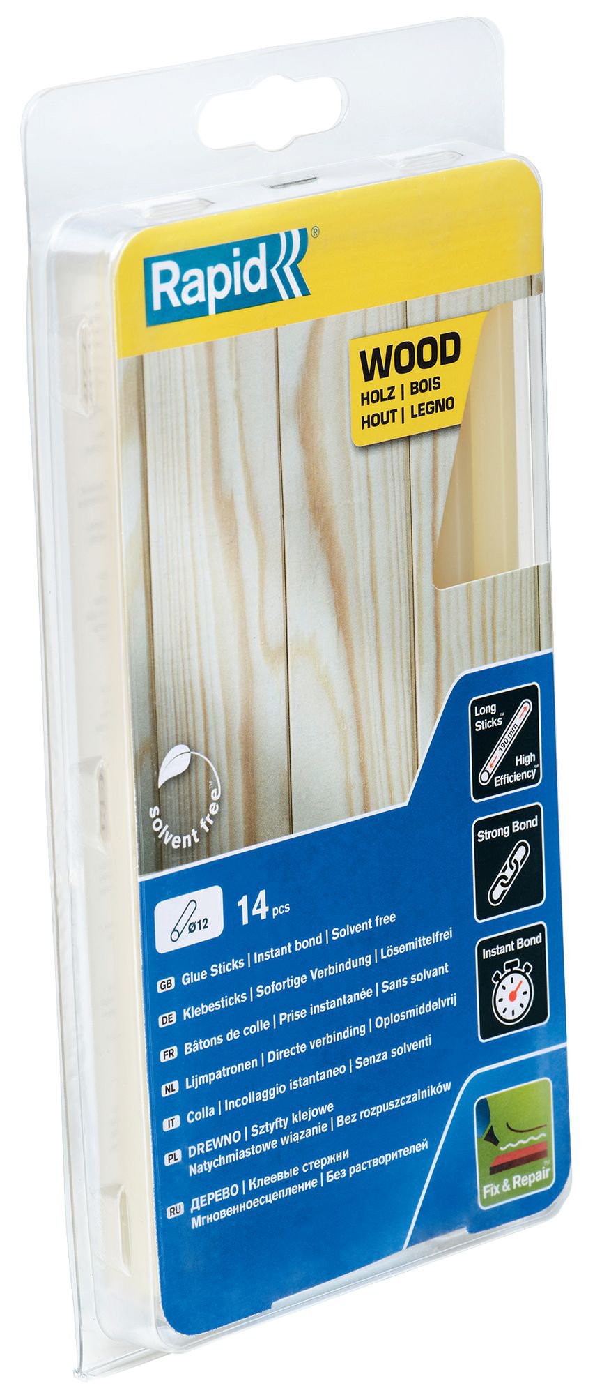 R:GLUE D12 WOOD 14PCS 190MM