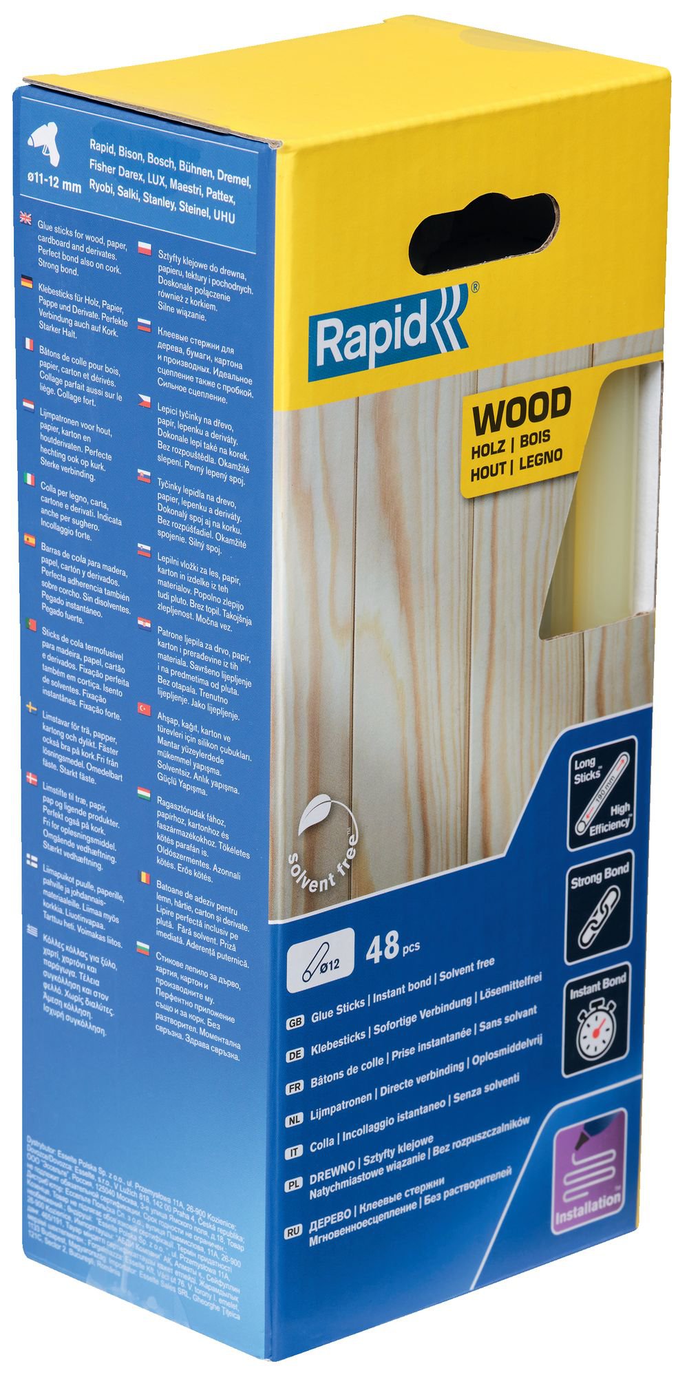 R:GLUE D12 WOOD & DERIVATES 48PCS 190MM