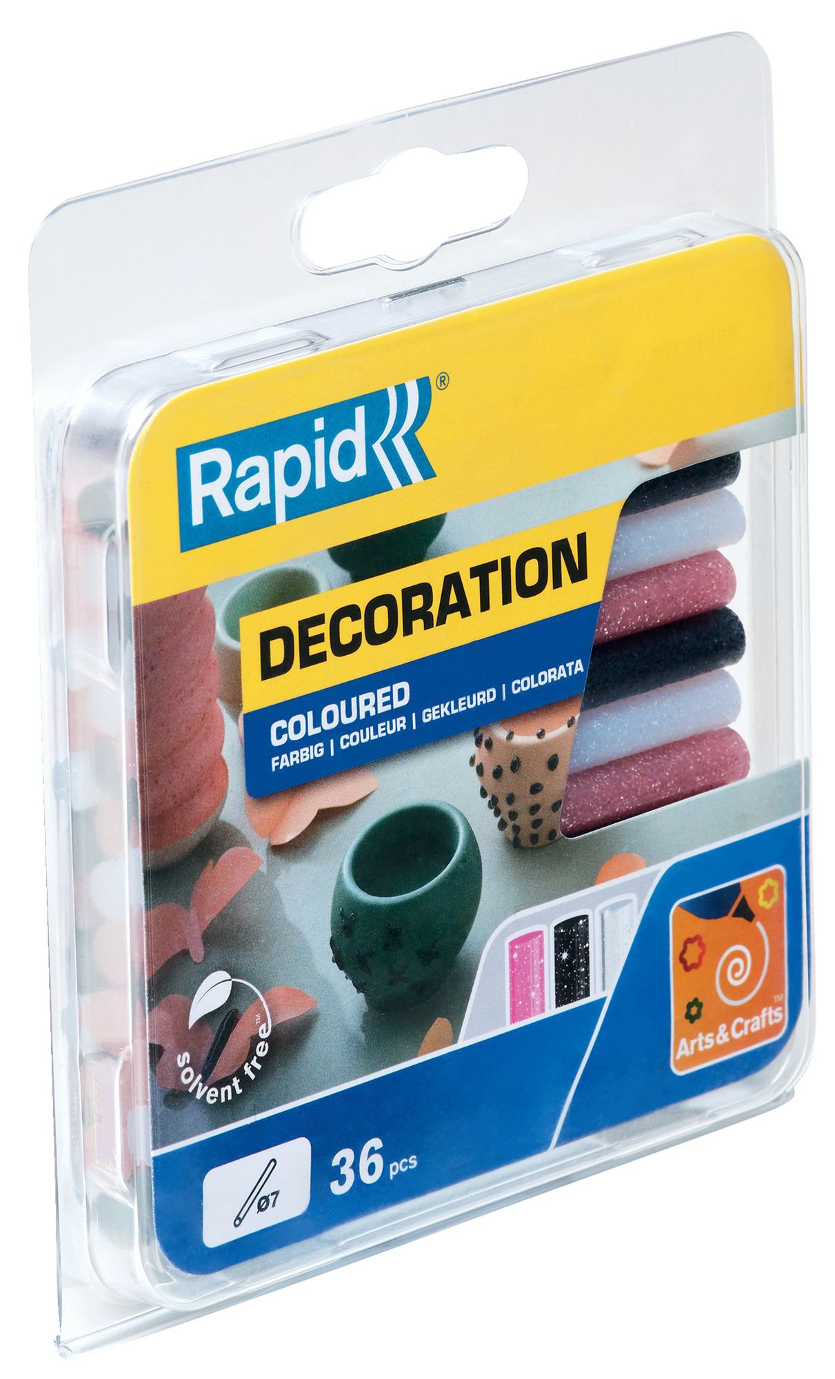 R:GLUE D7 GLITTER W/B/RG 36PCS 90MM WEST