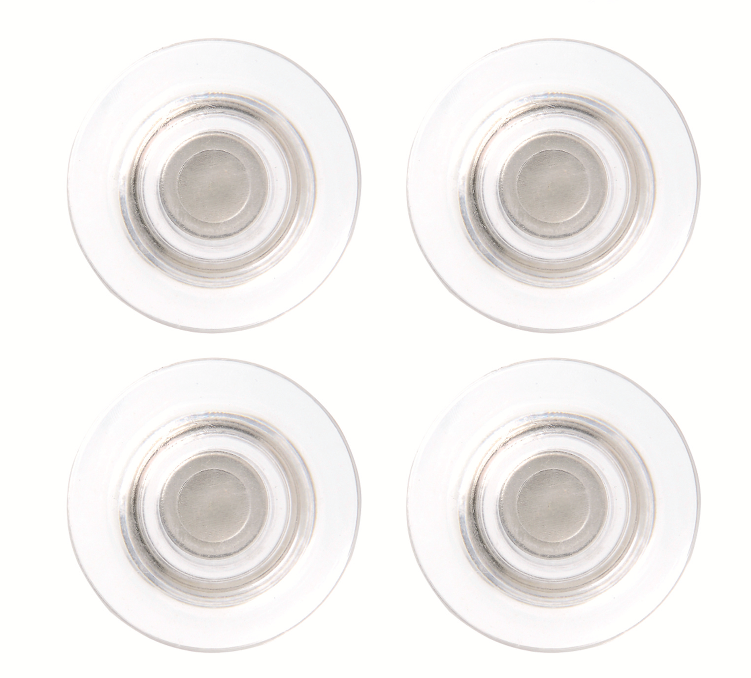 N:RARE EARTH MAGNETS 4PCS CLEAR