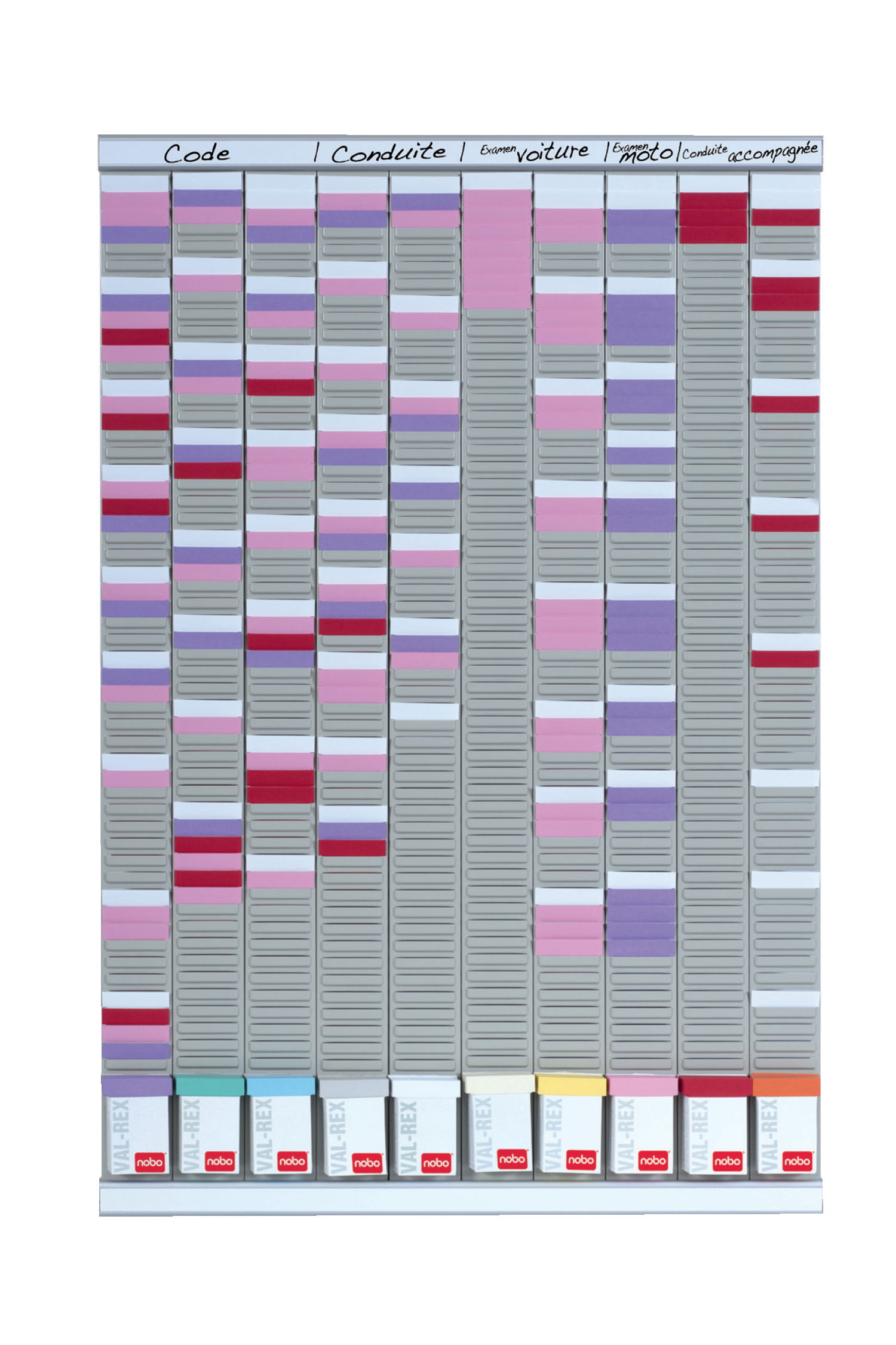 Nobo T-Card General Planning Kit 10 panels, 54 slots