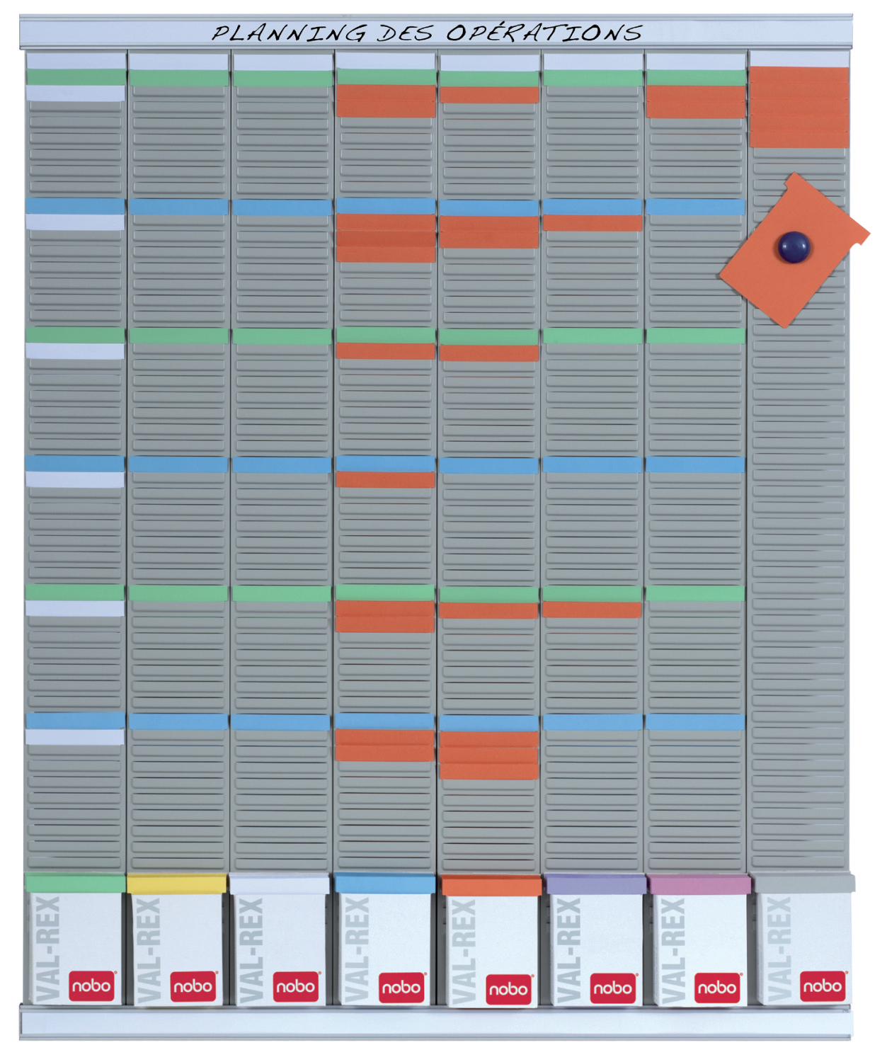 Nobo T-Card Weekly Planning Kit 8 panels, 54 slots