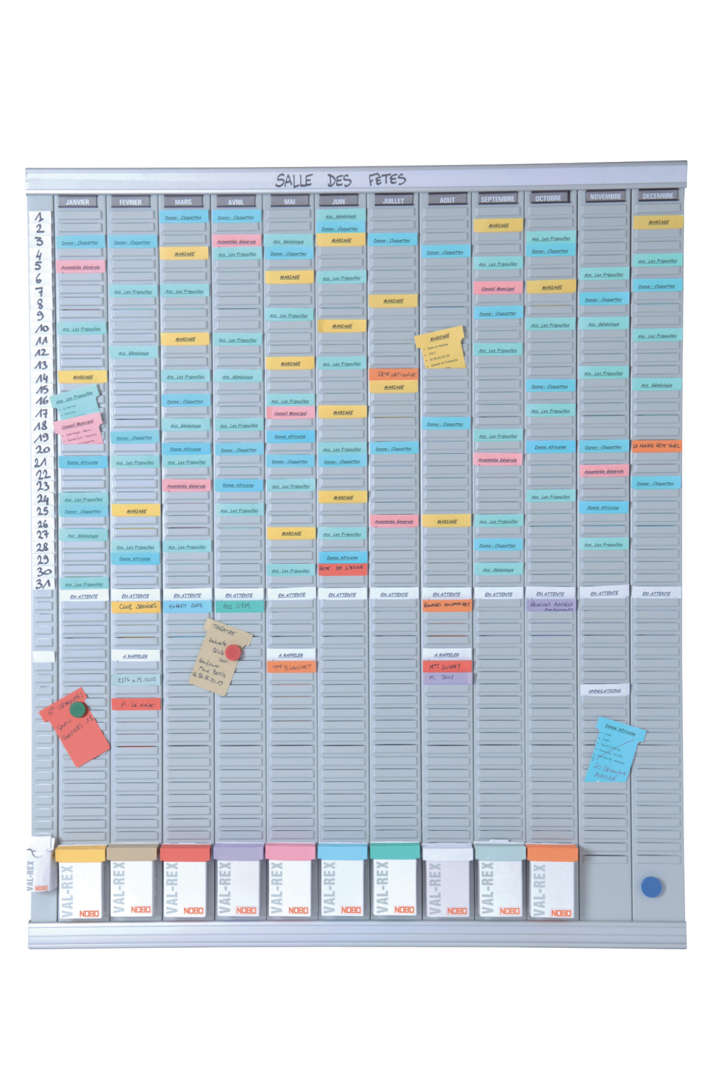 Nobo T-Card Planning Kit-Annual Planner 13 columns, 54 slots - 2911200