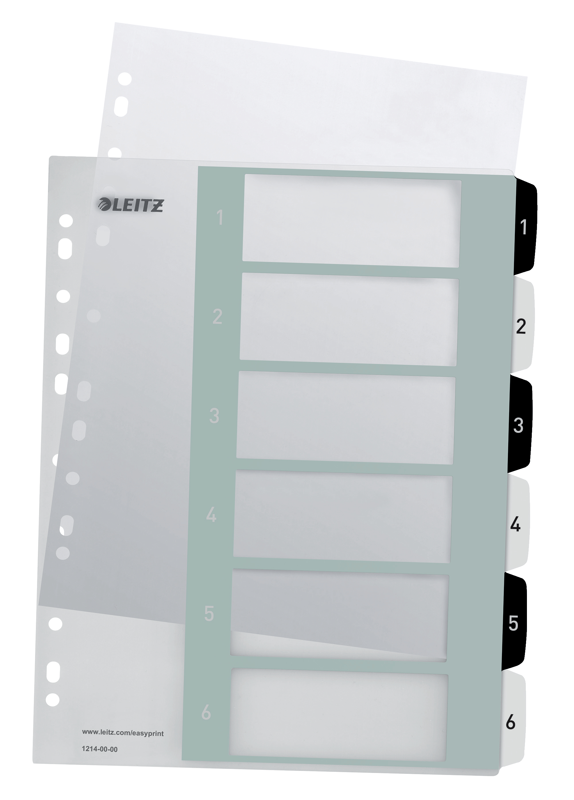 L:INDEX PRINT 1-6 WOW A4 PP WHITE-BLACK