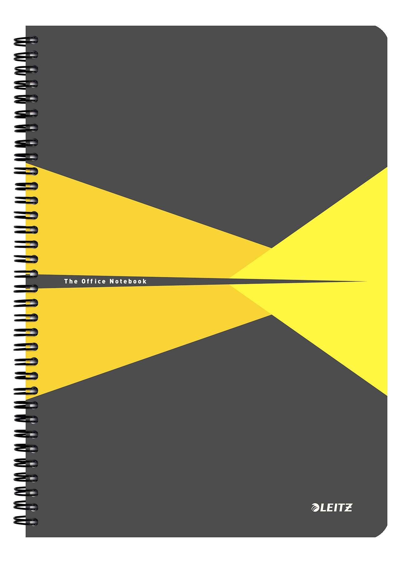 Leitz Office Square Ruled Notebook. Wirebound Cardboard Cover. 90 Sheets. Microperforated. A4. Yellow - Outer Carton Of 5