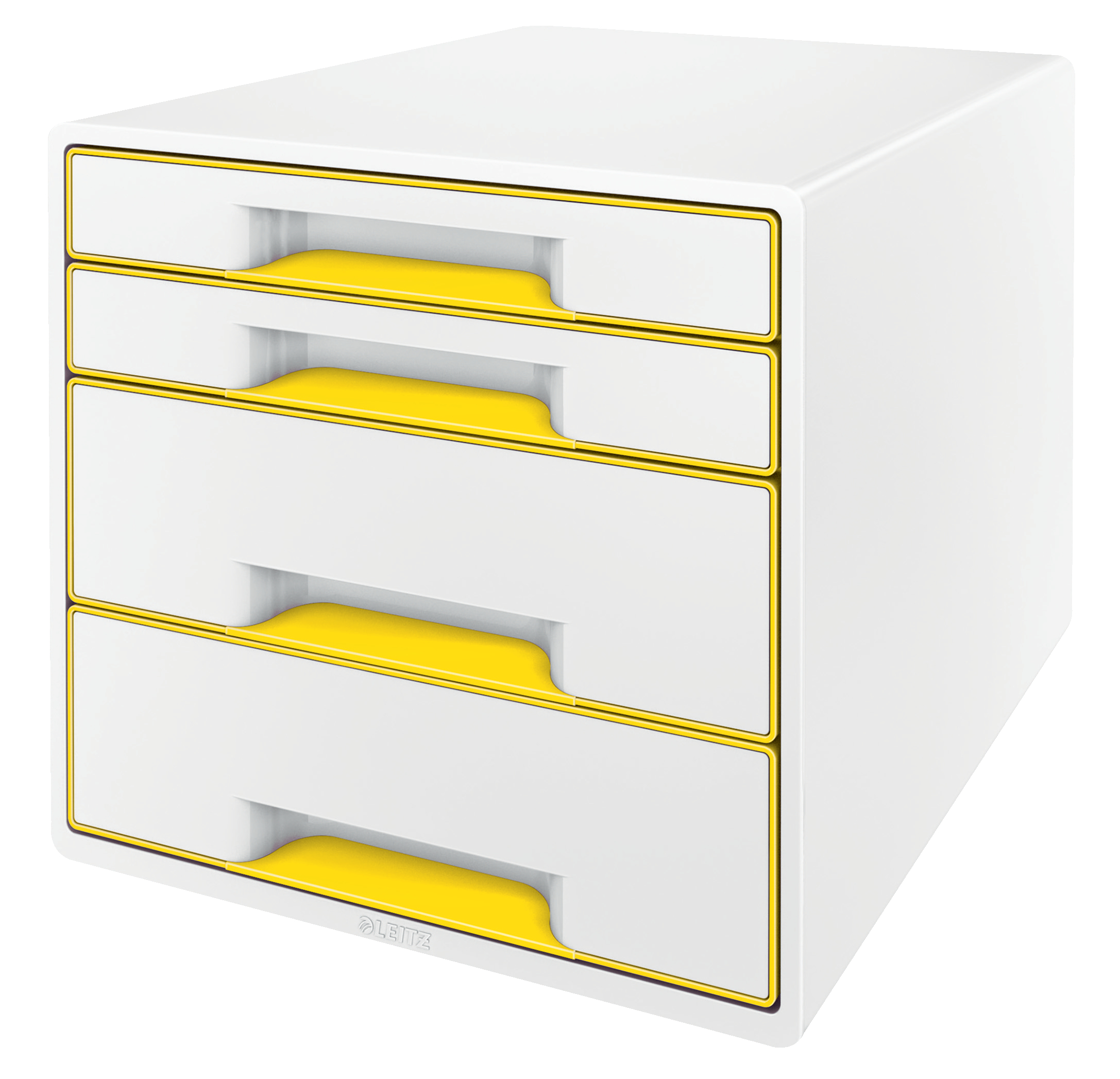L:DRAWER CABINET WOW CUBE 4D WH/YELLOW