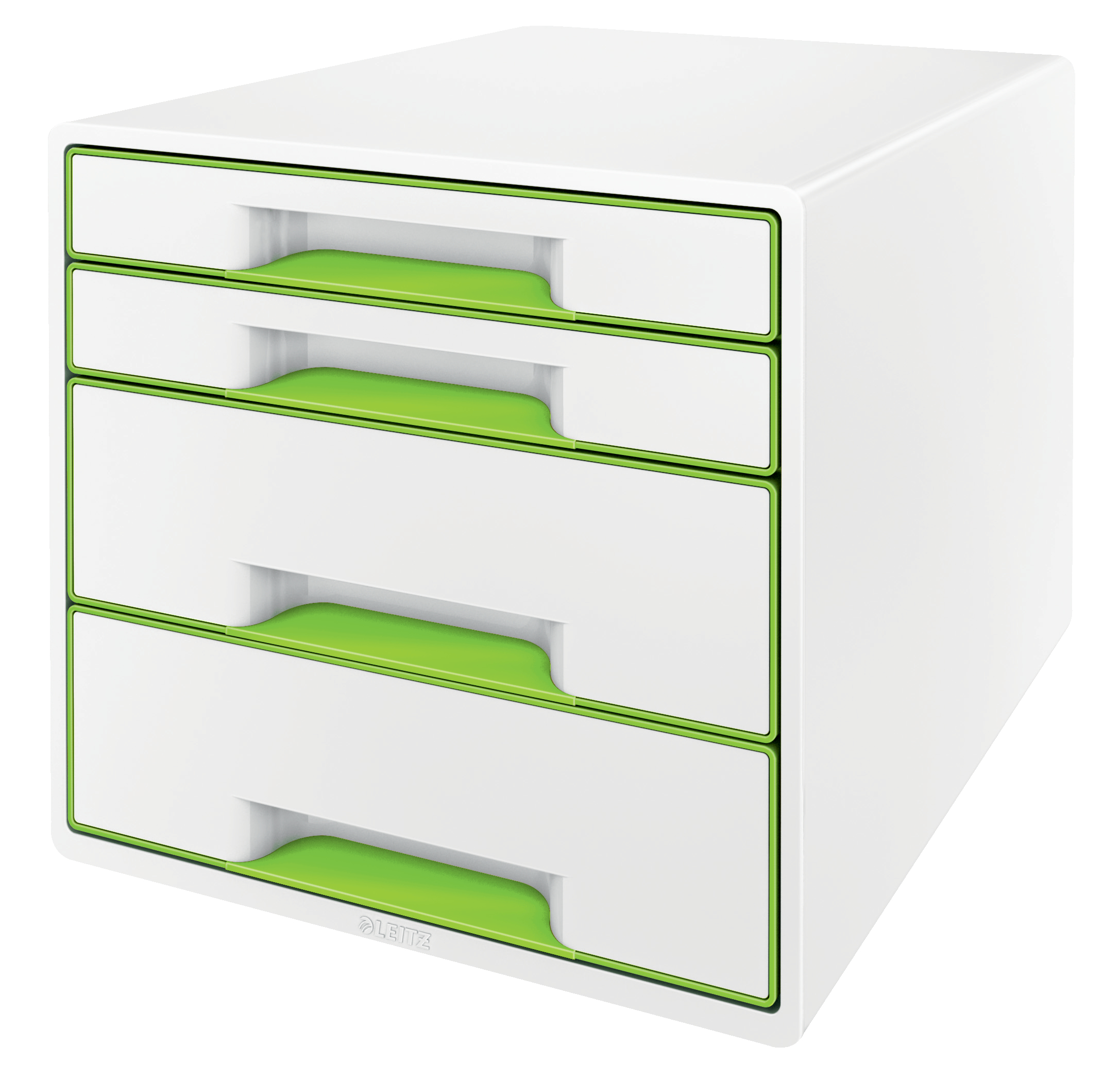 L:DRAWER CABINET WOW CUBE 4D WH/GREEN