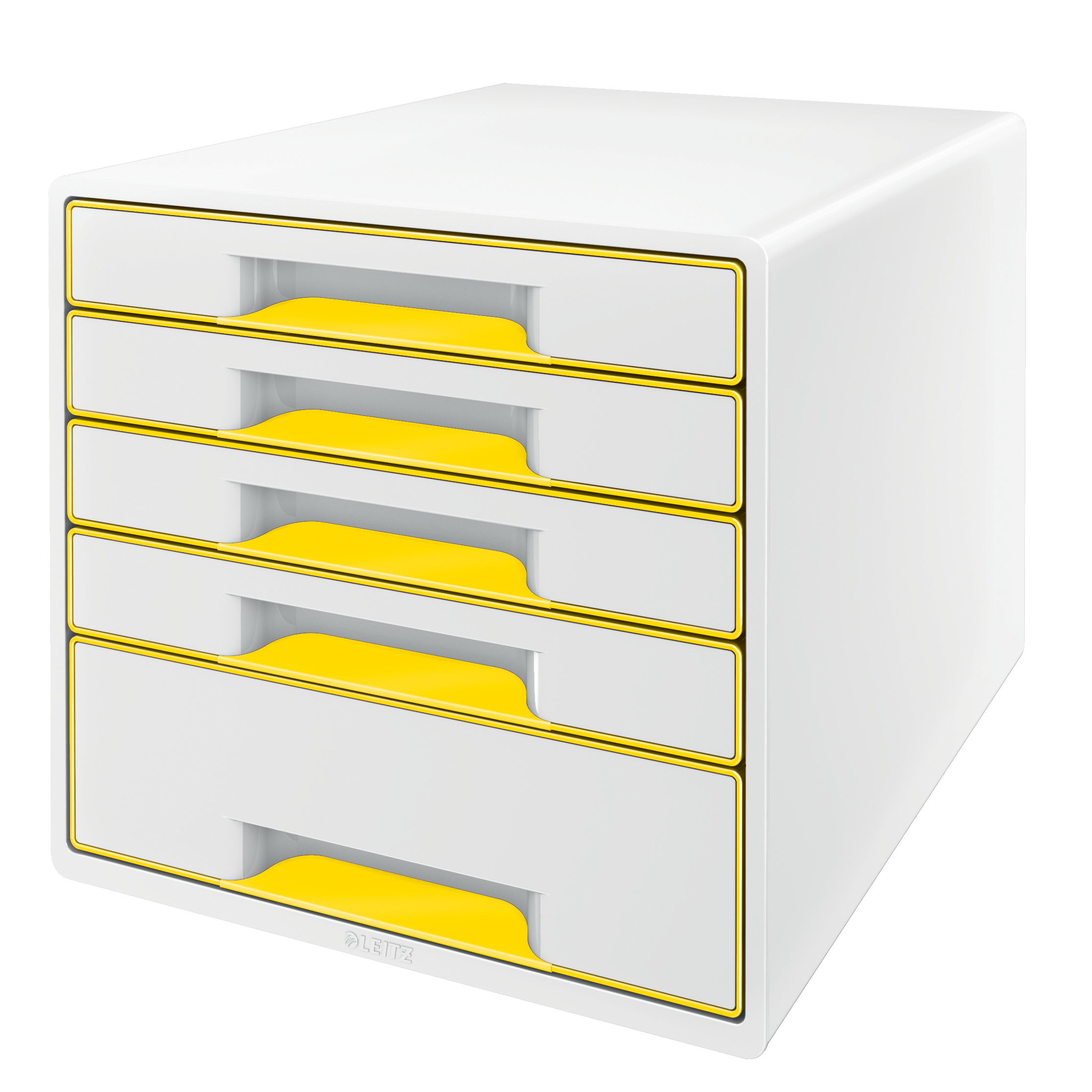L:DRAWER CABINET WOW CUBE 5D WH/YELLOW