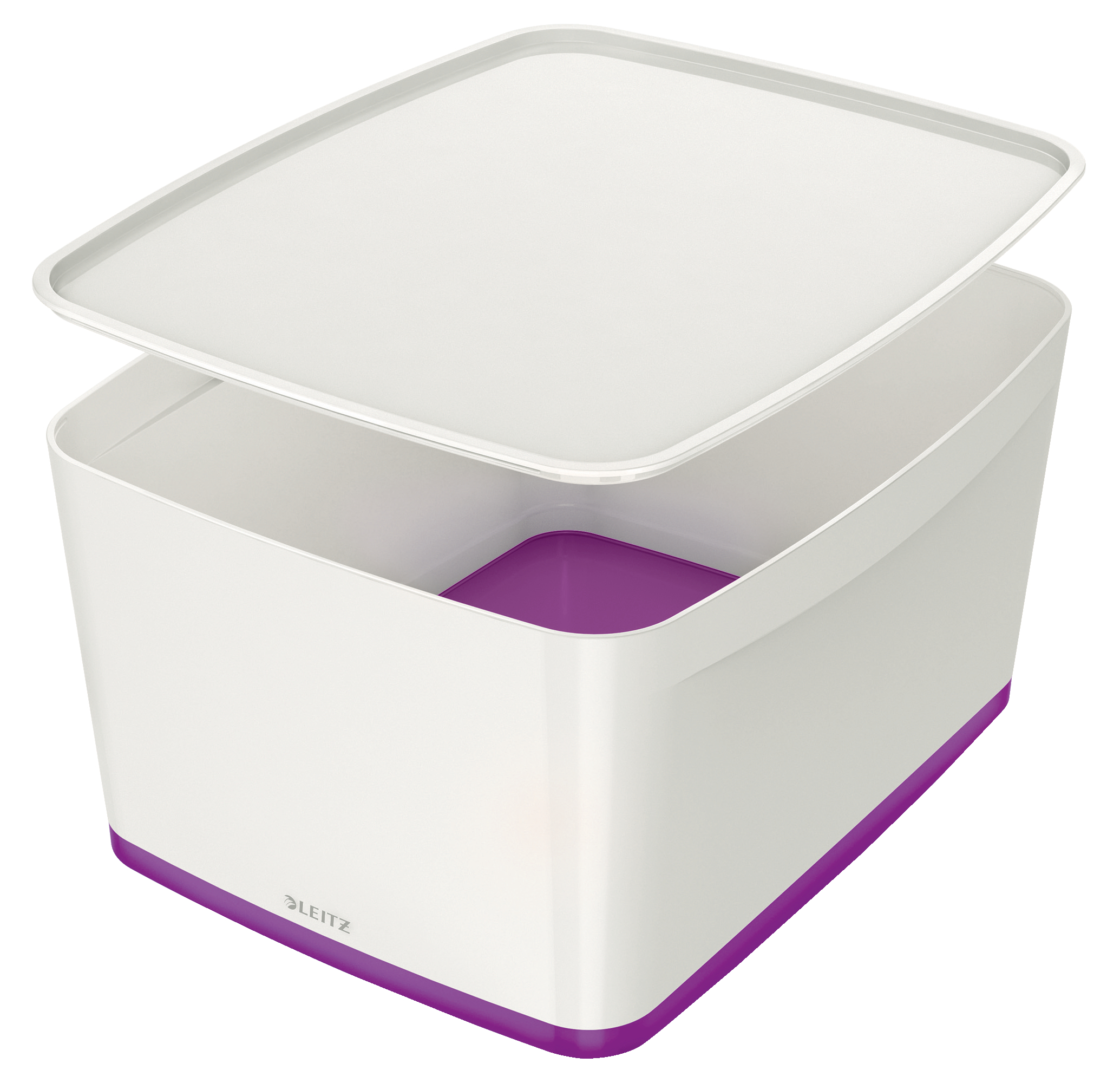 Storage Boxes Leitz MyBox WOW Storage Box Large with Lid White/Purple 52164062