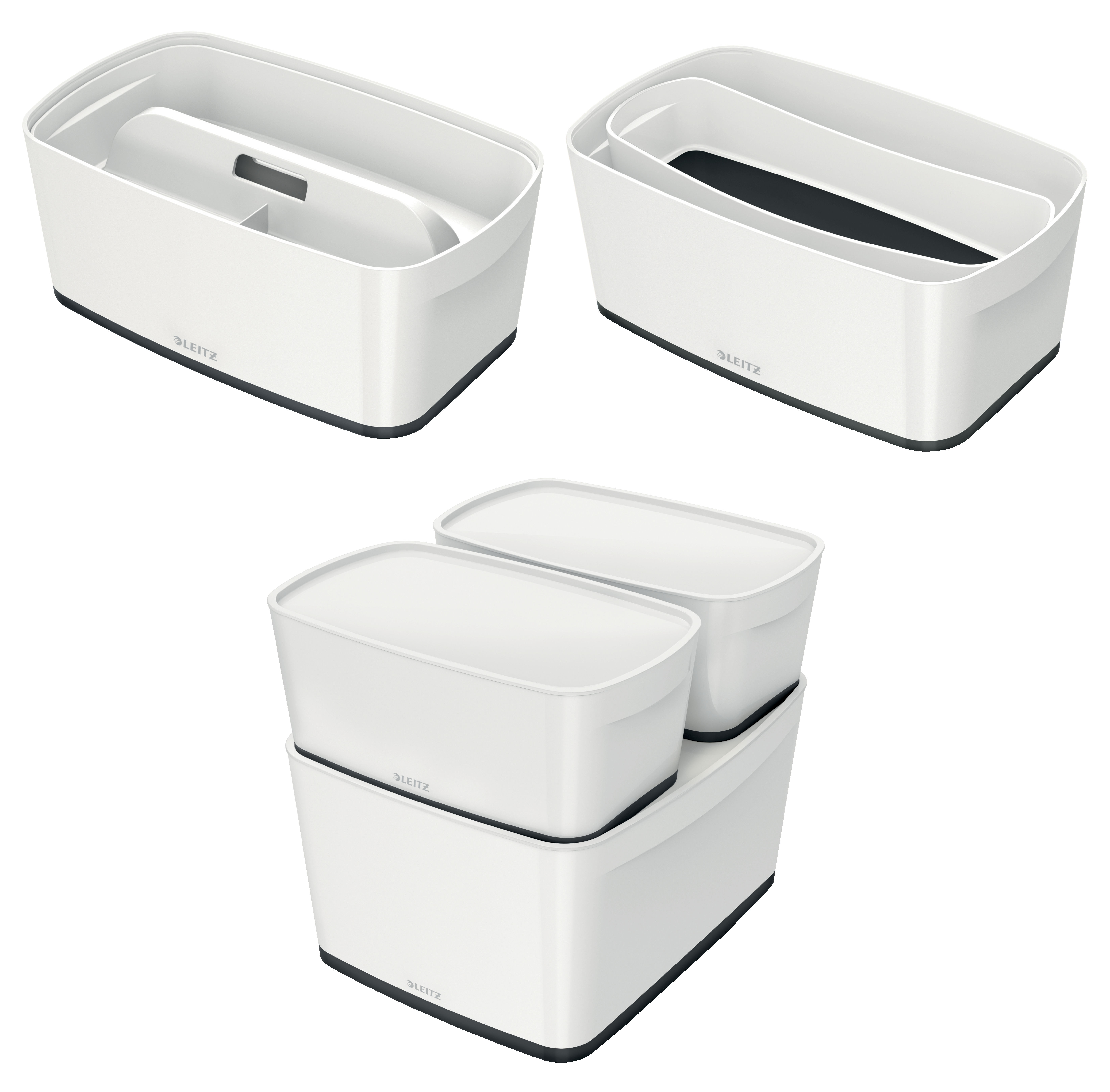 Leitz MyBox Small with Lid WOW White Black