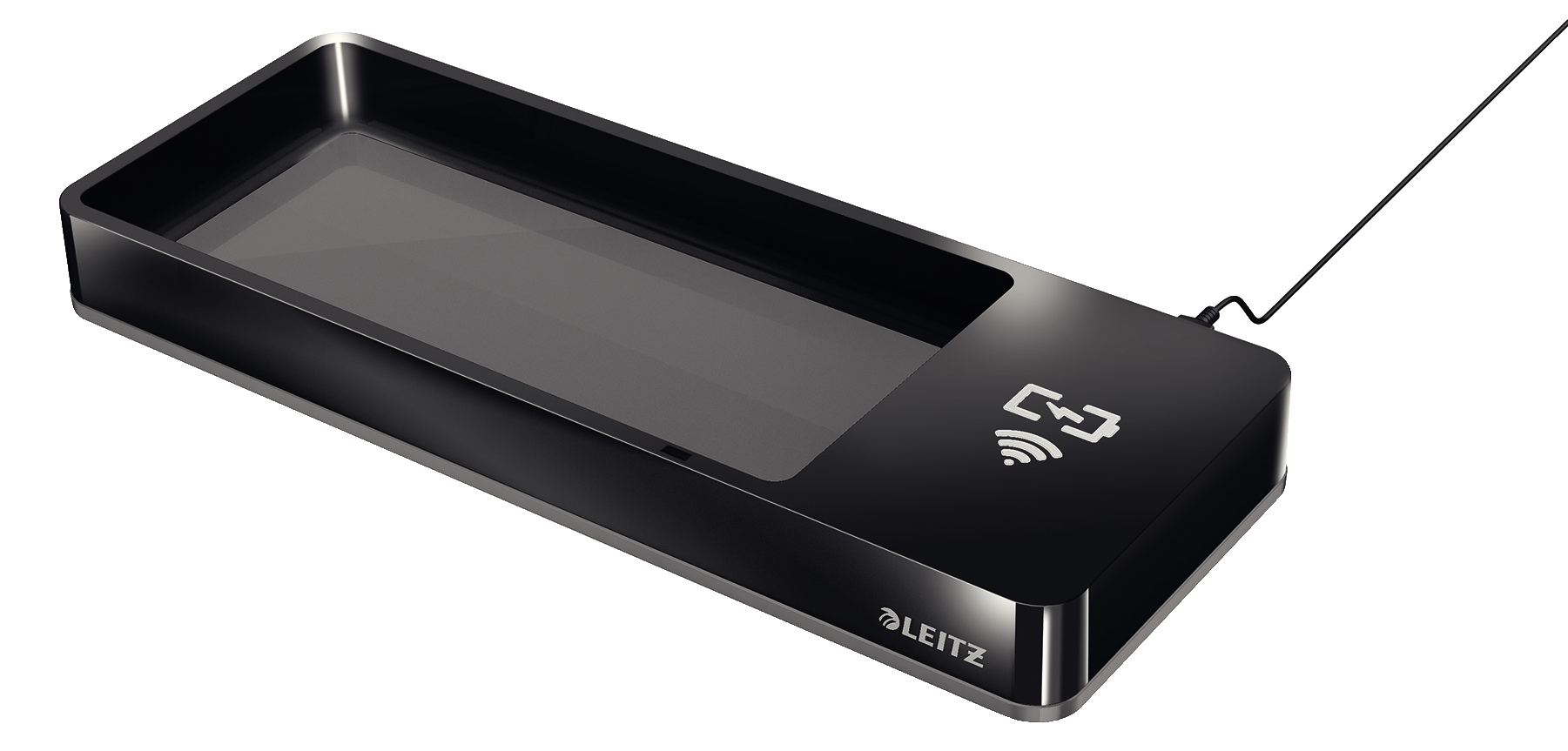L:DESKORGANIZER +INDUCT.CHARGER BLACK