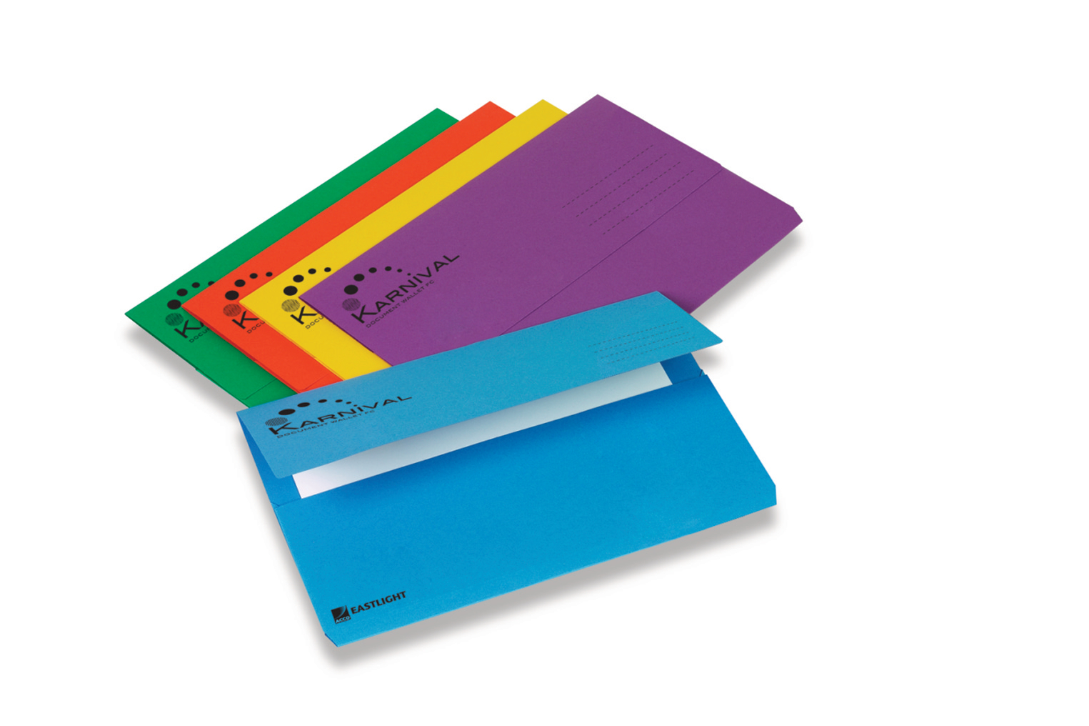 Rexel Karnival Box File with Metal Lockspring Blue Foolscap (Pack of 5)