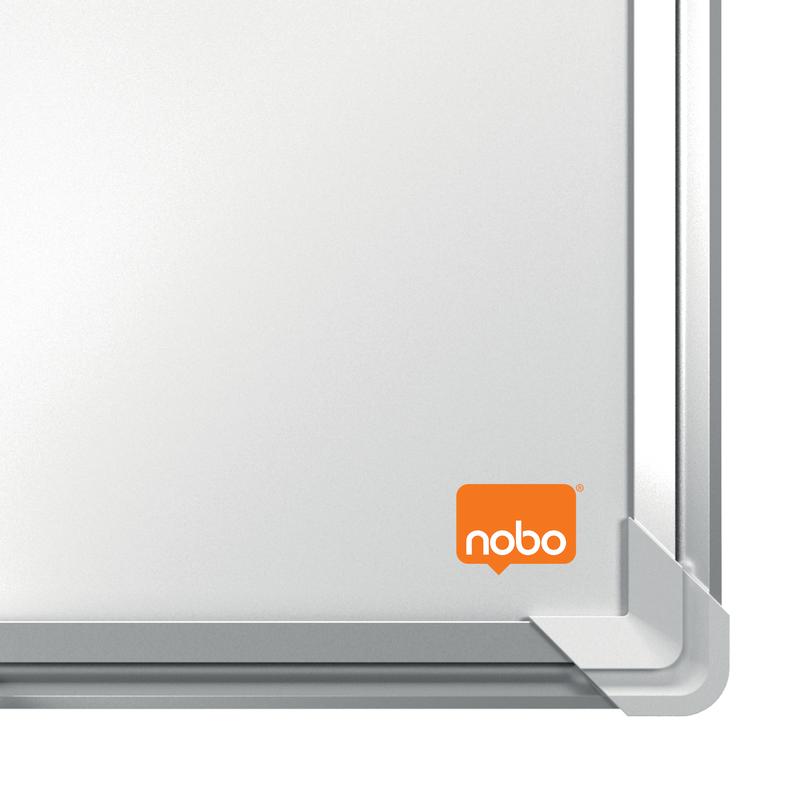 Nobo Premium Plus Non Magnetic Melamine Whiteboard Aluminium Frame 600x450mm
