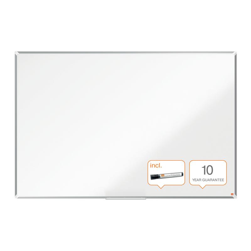 Nobo Premium Plus Non Magnetic Melamine Whiteboard Aluminium Frame 1800x1200mm