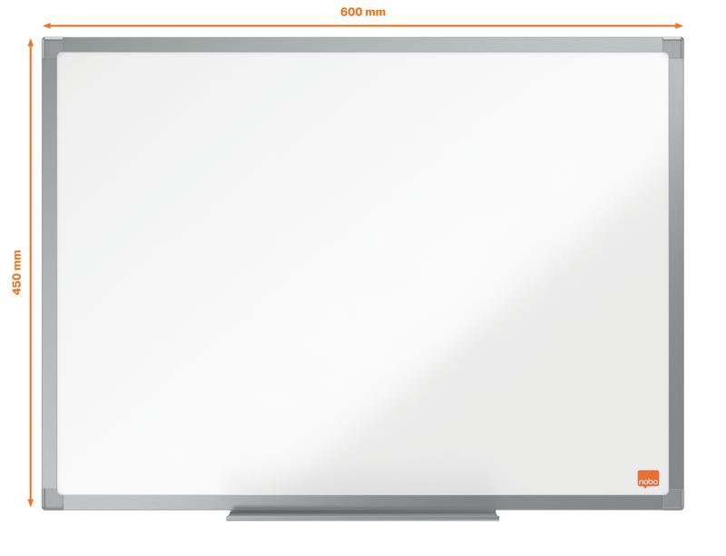 Nobo Essence Non Magnetic Melamine Whiteboard Aluminium Frame 600x450mm