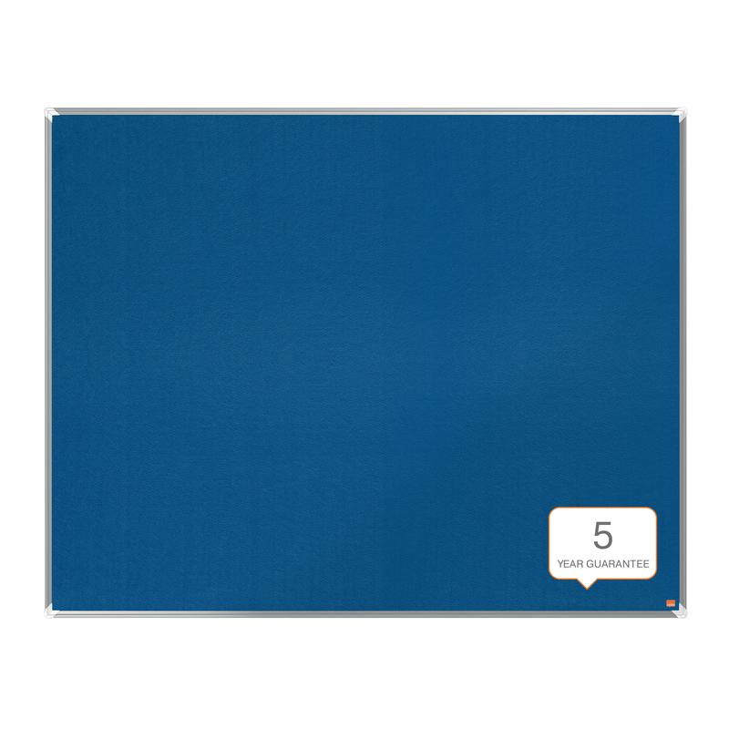 Nobo Premium Plus Blue Felt Noticeboard Aluminium Frame 1500x1200mm