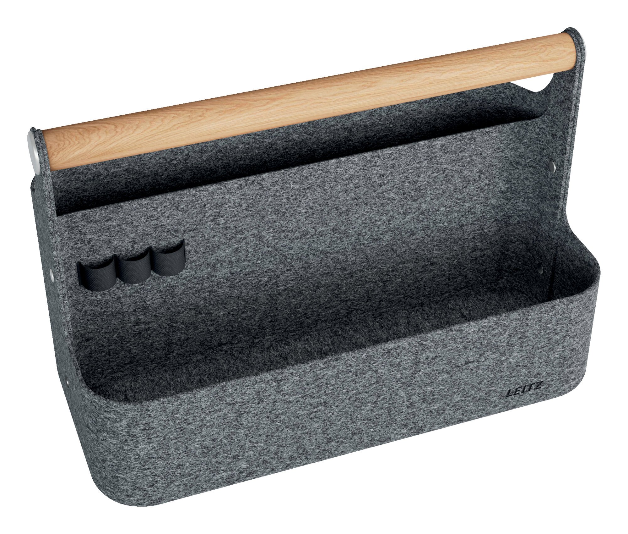L: PORTABLE DESK ORGANISER WITH HANDLE