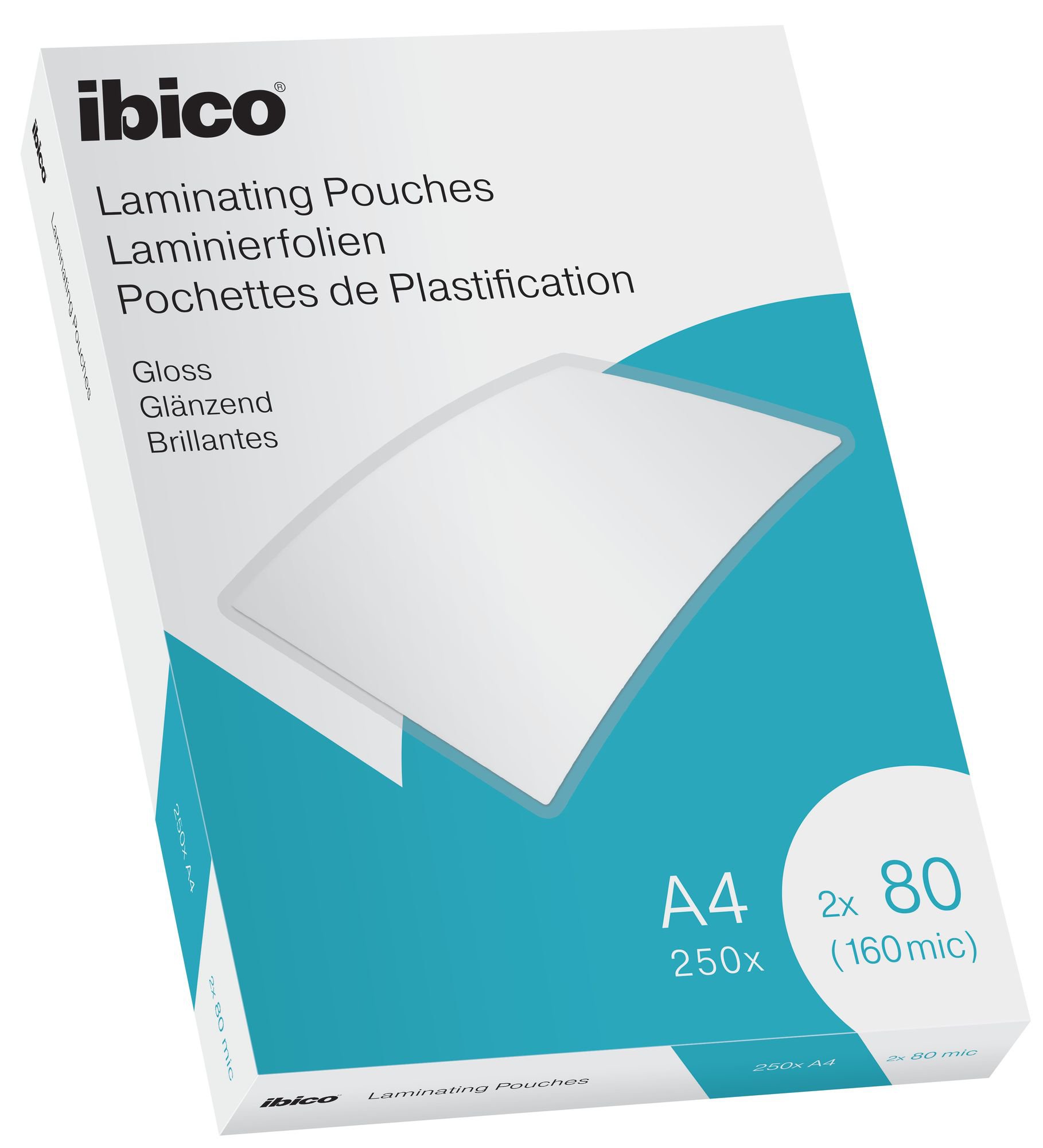 IBICO POUCH A4 80MIC GLOSS 250PCS