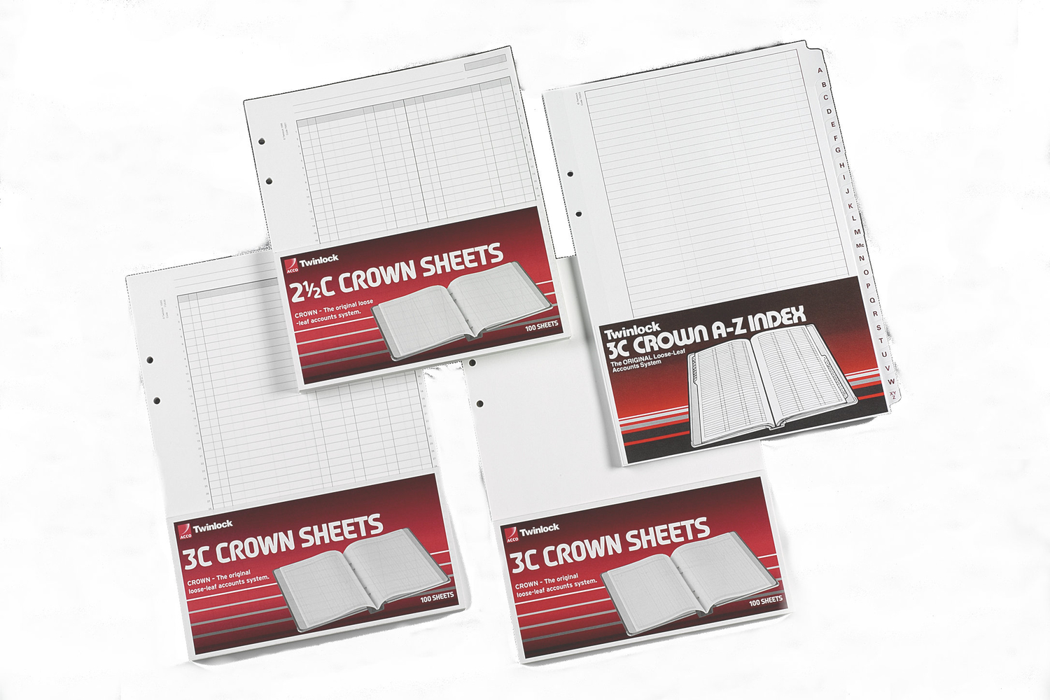 Rexel Twinlock Crown 2  C Refill Sheets Double Cash Ledger (Pack of 100 Sheets) - Outer carton of 5