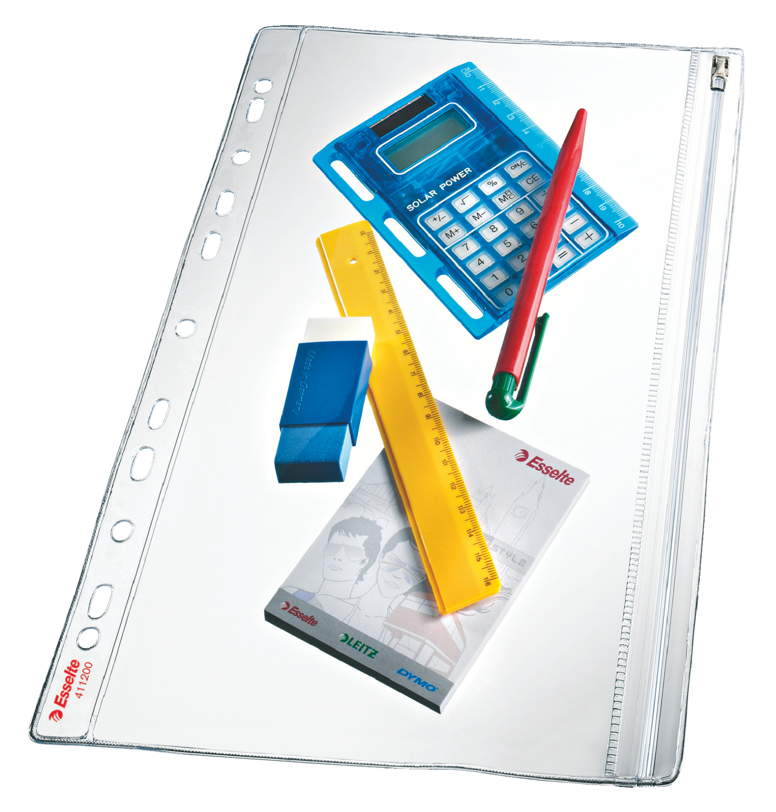 E:POCKET PREMIUM A4PVC200Âµ W.ZIP 5PCS T