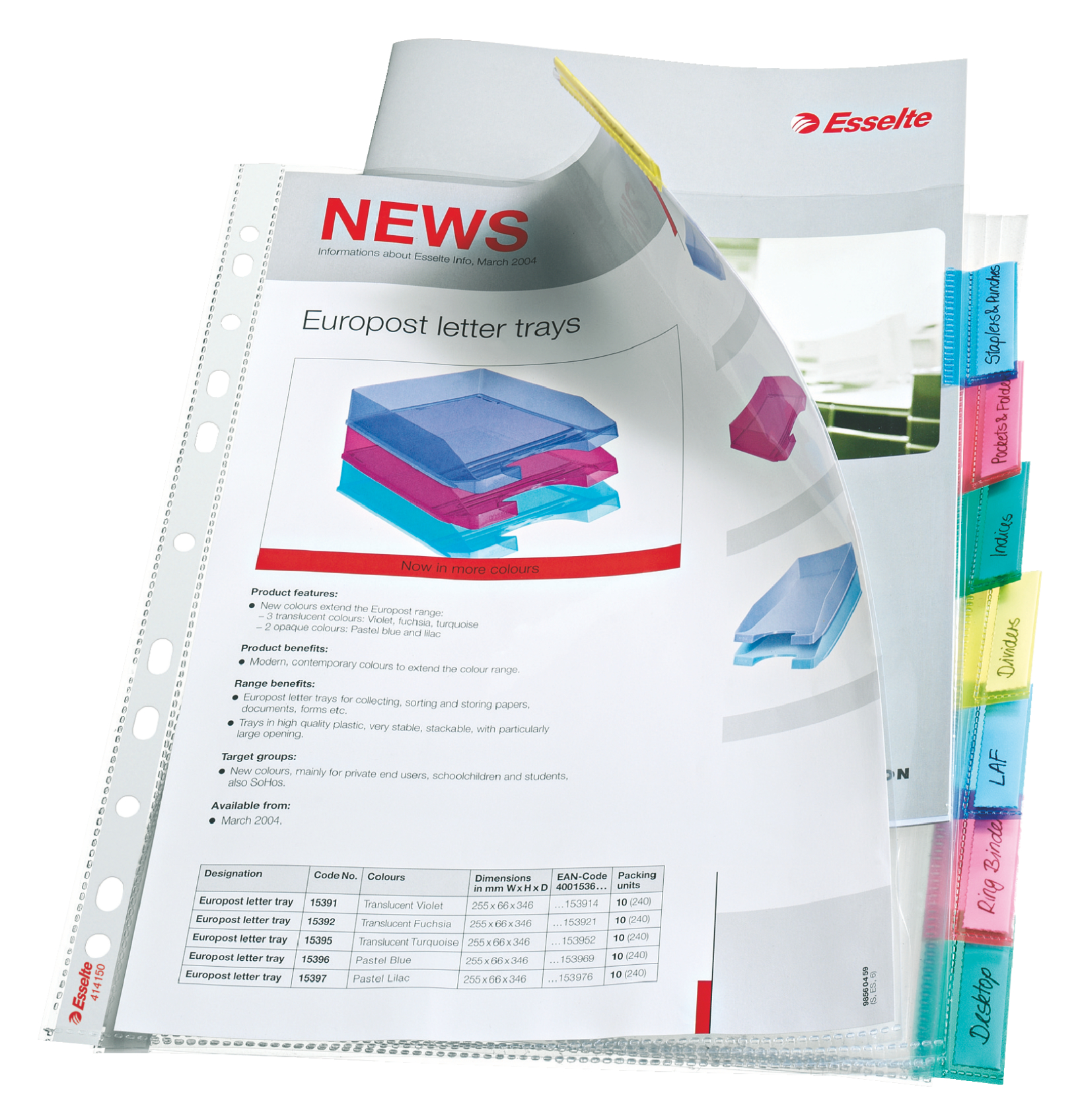 E:INDEX POCKET PREMIUM A4PP 8TAB 130Âµ C