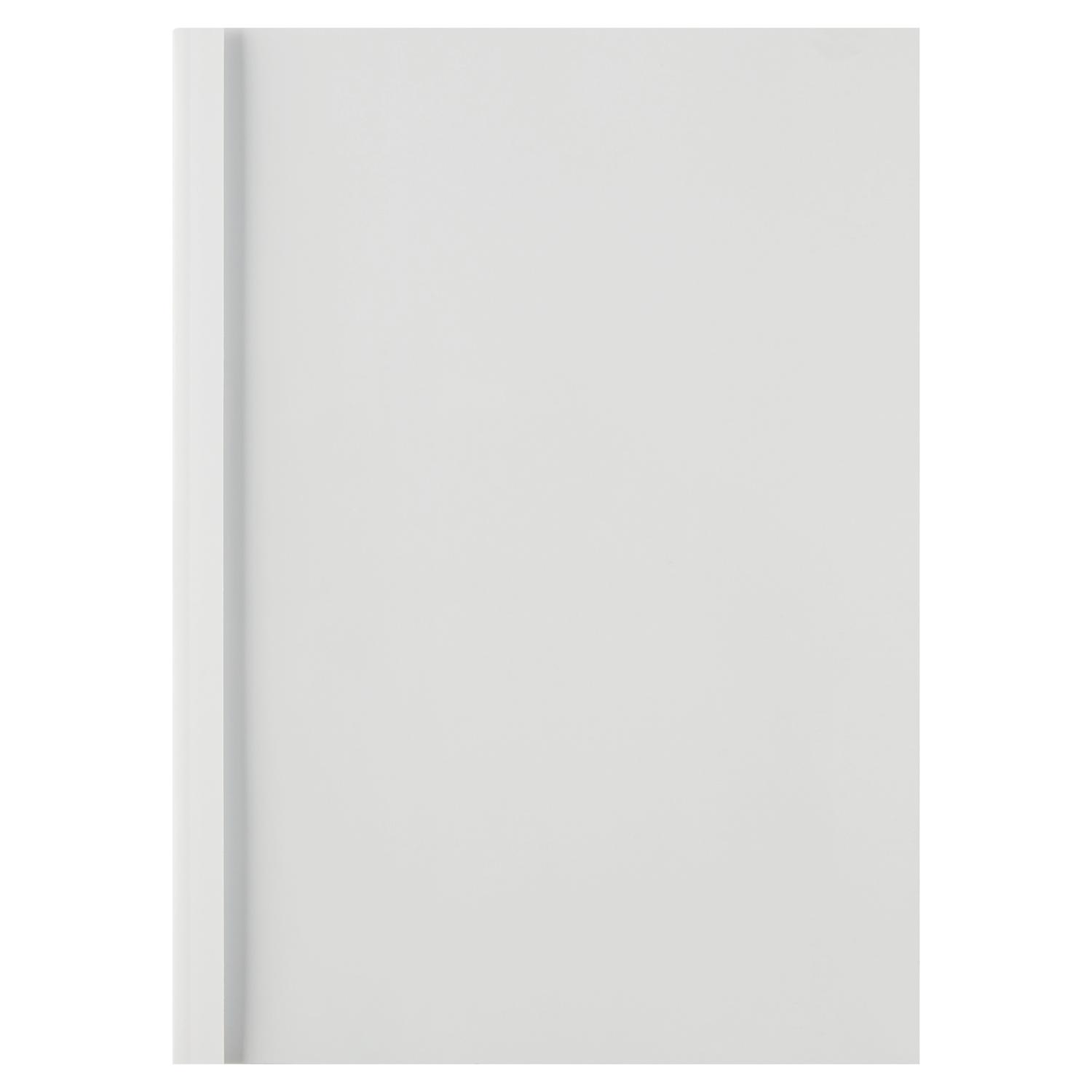 Thermal Bind Covers GBC Thermal Binding Cover A4 3mm Clear PVC Front White Silk Gloss Back (Pack 100)