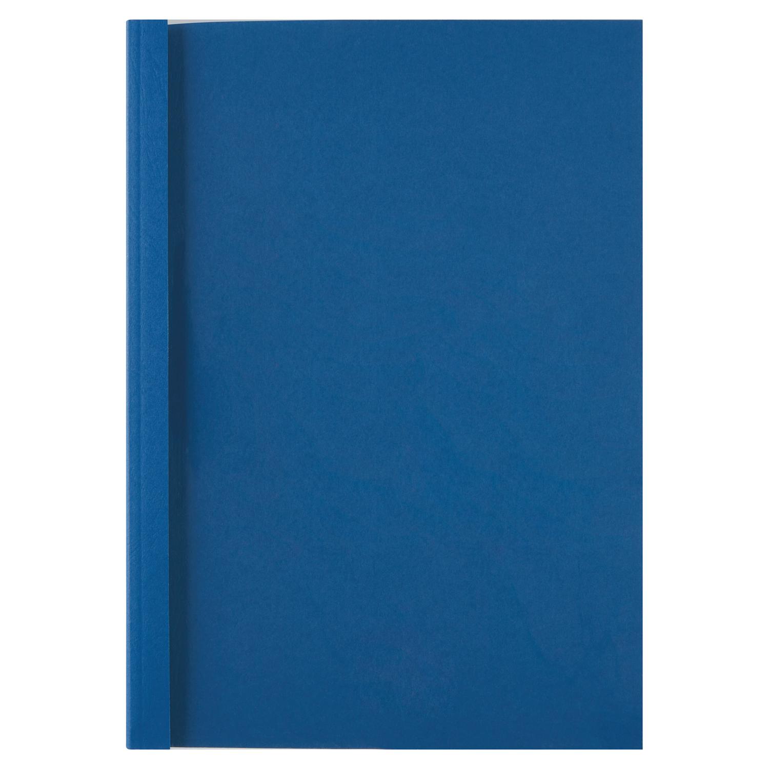 Gbc Thermal Binding Cover A4 3Mm Clear Pvc Front Royal Blue Leathergrain Back Pa