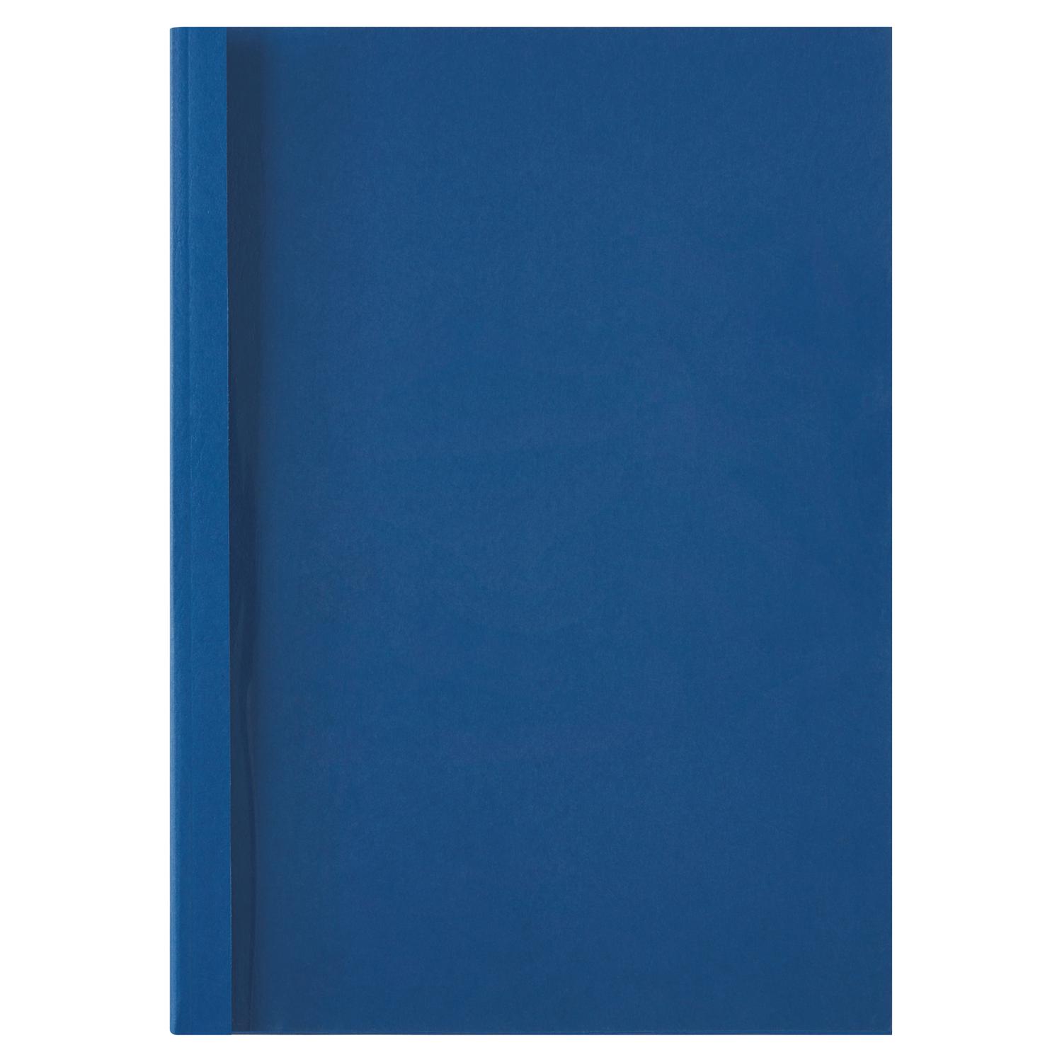 GBC A4 Thermal Binding Covers 6mm Front Clear Back Royal Blue (Pack 100)