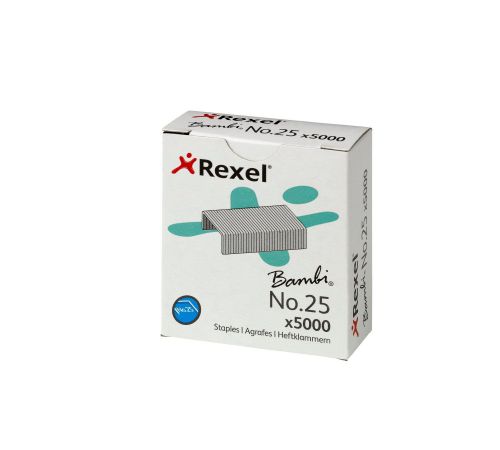 Rexel+No+25+4mm+Staples+%28Pack+5000%29+05025