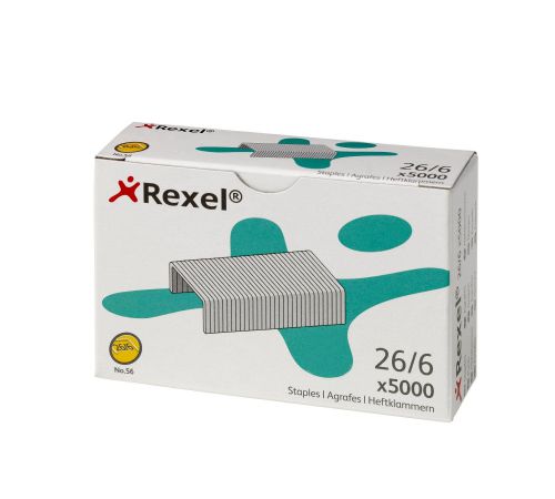 Rexel 26/​6mm No 56 Staples (Pack 5000) 06025