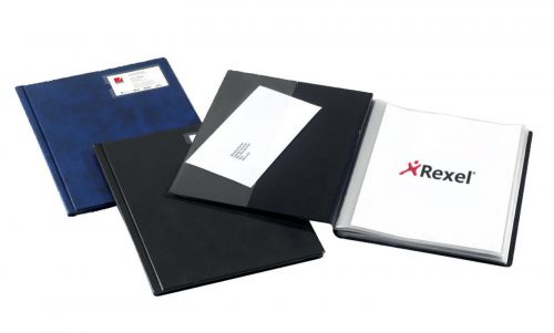 Rexel Nyrex Slimview Display Book 24 Pockets A4 Black Ref 10015BK