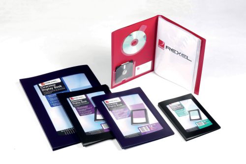Rexel Clearview A5 Display Book 24 Pocket Black 10410BK