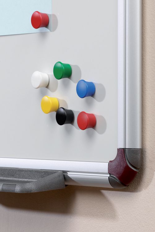 Nobo+Magnets+18mm+Assorted+Colours+%28Pack+12%29+1901102