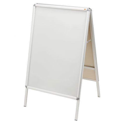 Nobo A Board Snap Frame Poster Display 700x1000mm Aluminium Frame Plastic Front Silver 1902205