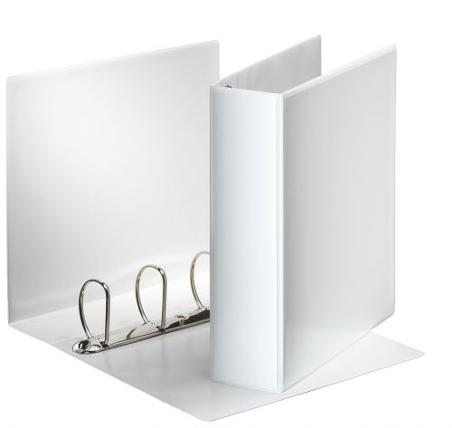 Esselte Essentials Presentation Ring Binder Polypropylene 4 D-Ring A4 60mm Rings White (Pack 10) 49706