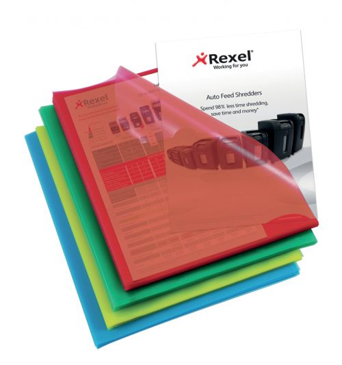 Rexel Nyrex Cut Flush Folder Polypropylene A4 110 Micron Clear (Pack 100) 12216AS