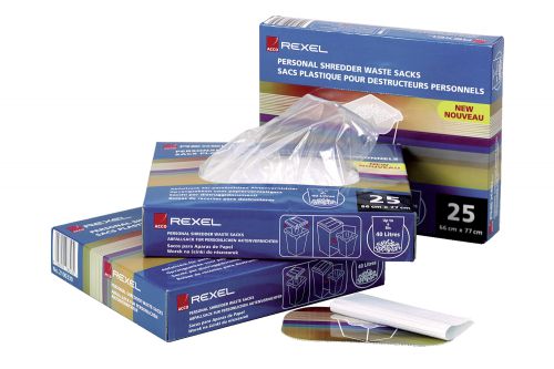 Rexel+Polypropylene+Shredder+Bags+115+Litre+AS1000+%28Pack+100%29+40070