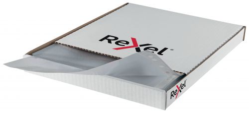 Rexel Superfine Multi Punched Pocket Polypropylene A4 55 Micron Top Opening Clear (Pack 100) 11040