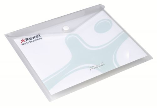 Plastic Pockets Rexel Ice Popper Wallet Polypropylene A5 Clear (Pack 5) 2101658