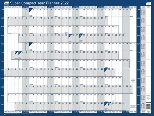Sasco Year Planner Super Compact Unmounted 2022 2410155