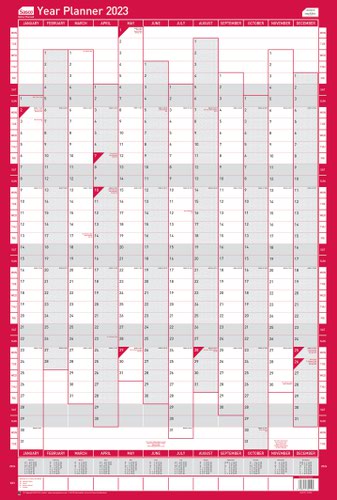 Planners Sasco Year Planner 2023 Compact Portrait Unmounted 2410197